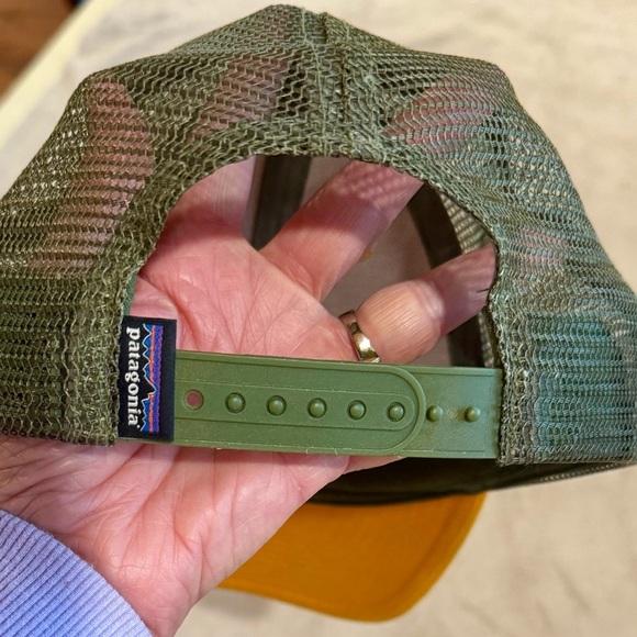 Patagonia Mustard and Olive Trucker Hat- One size - Picture 4 of 7